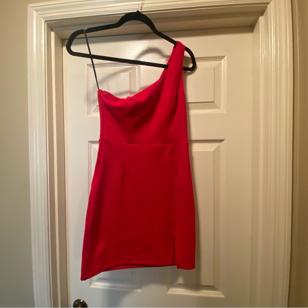 Hello Molly Red One-Shoulder Mini Dress – Size Small (US 4 / AU 8)
